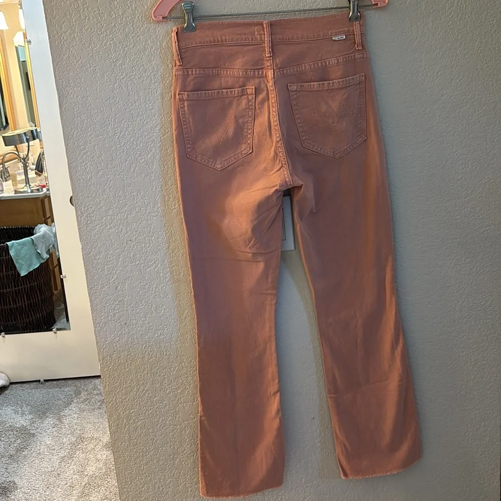 Like new MOTHER the insider ankle fray Jeans in Soft Peach 26 - Picture 6 of 12